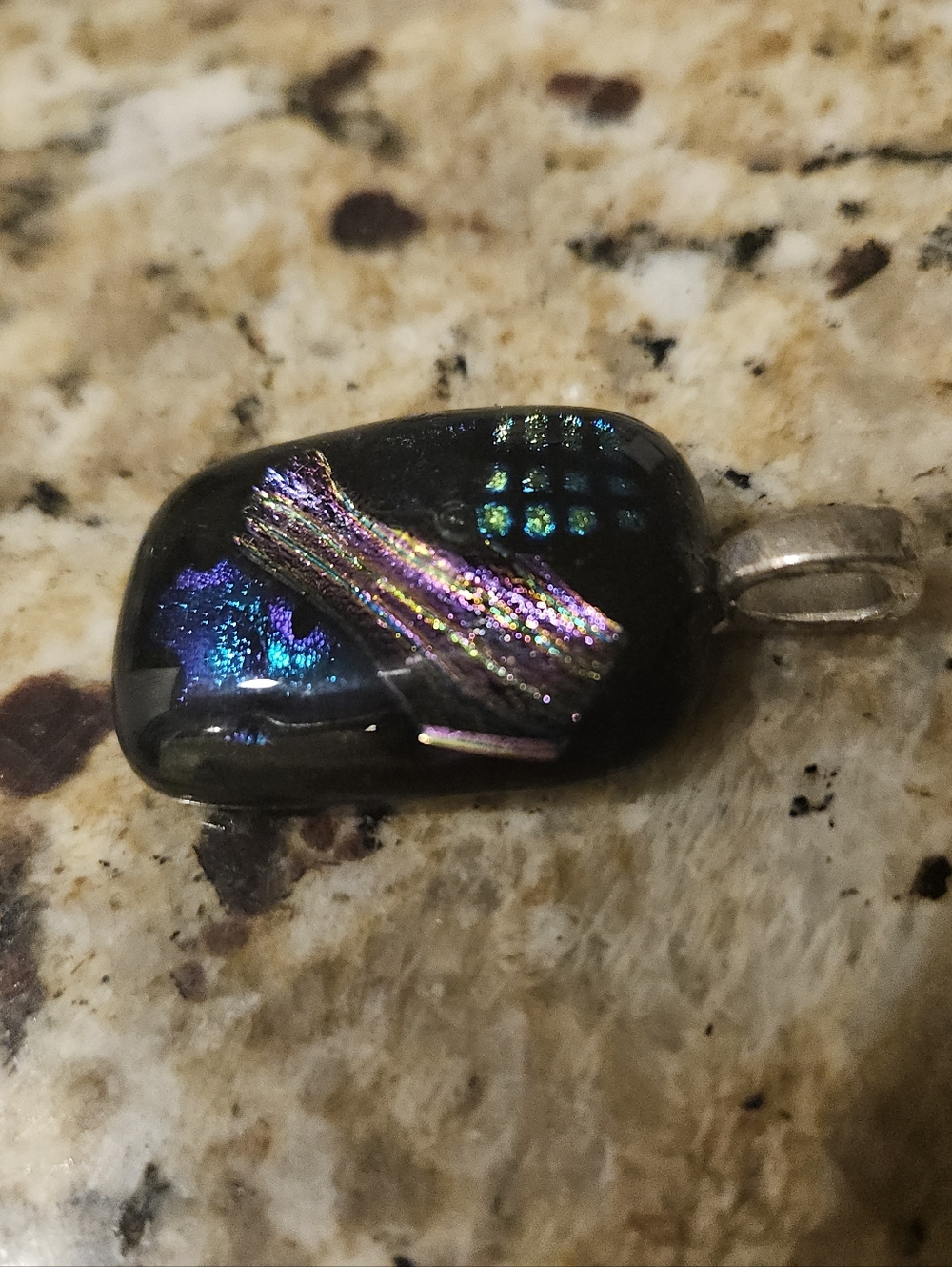 iridescent abstract pendant